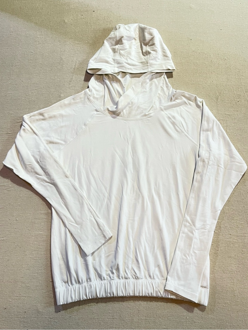Lululemon Healthy Heart Pullover Version II / Hooded, Rulu Top White, Sz 4, NWOT